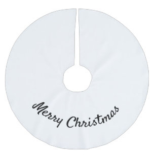 einfach minimales Weihnachten füge dein Foto Text Polyester Weihnachtsbaumdecke