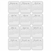 Einfach Minimalistisch 2025 Kalendermonat Aufkleber (Vorderseite)