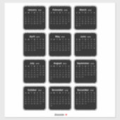 Einfach Minimalistisch 2025 Kalendermonat Aufkleber (Blatt)