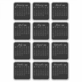 Einfach Minimalistisch 2025 Kalendermonat Aufkleber (Vorderseite)