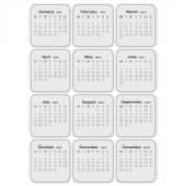 Einfach Minimalistisch 2025 Kalendermonat Aufkleber (Vorderseite)