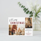 Einfach Minimalistisch 2 Foto Frohe Weihnachten (Stehend Vorderseite)