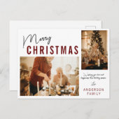 Einfach Minimalistisch 2 Foto Frohe Weihnachten (Vorne/Hinten)