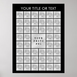 Einfach Minimalistisch 45 Foto-Collage Personalisi Poster