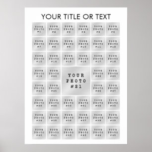 Einfach Minimalistisch 45 Foto-Collage Personalisi Poster