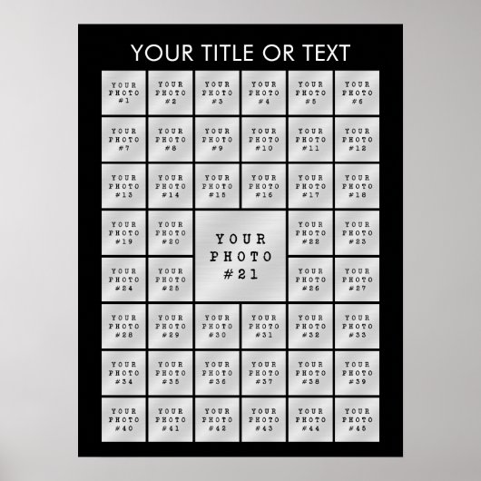 Einfach Minimalistisch 45 Fotomaterial Personalisi Poster (Vorne)