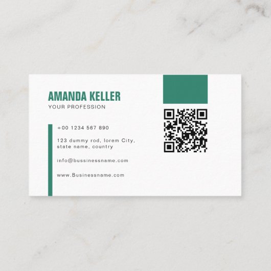 Einfach Minimalistisch attraktiv Visitenkarte (Rückseite)