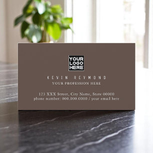 Einfach Minimalistisch Basic Brownish Beruflich Visitenkarte