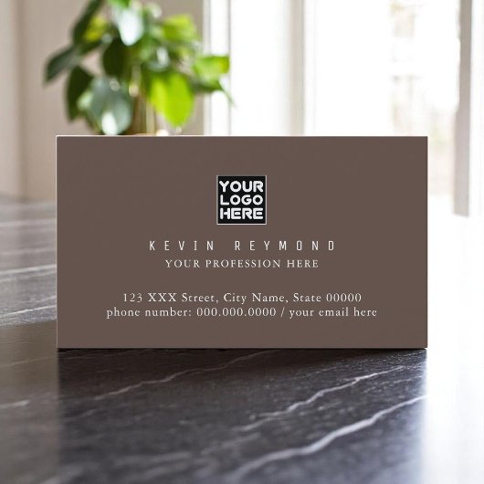 Einfach Minimalistisch Basic Brownish Beruflich Visitenkarte