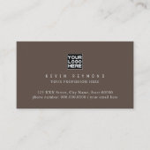 Einfach Minimalistisch Basic Brownish Beruflich Visitenkarte (Vorderseite)