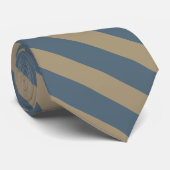 Einfach Minimalistisch, blau und beige gestreift Krawatte (Gerollt)