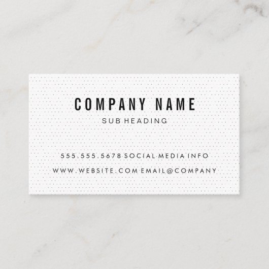 Einfach Minimalistisch | Boho Dot Pattern Rabattkarte (Vorderseite)