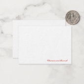 Einfach Minimalistisch Candy Red Mitteilungskarte (Vorderseite/Rückseite Beispiel)