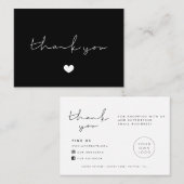 Einfach minimalistisch Danke für die Beipackkarte Visitenkarte (Vorne/Hinten)