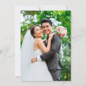 Einfach Minimalistisch|Dark Sage Foto Empfang Einladung (Rückseite)