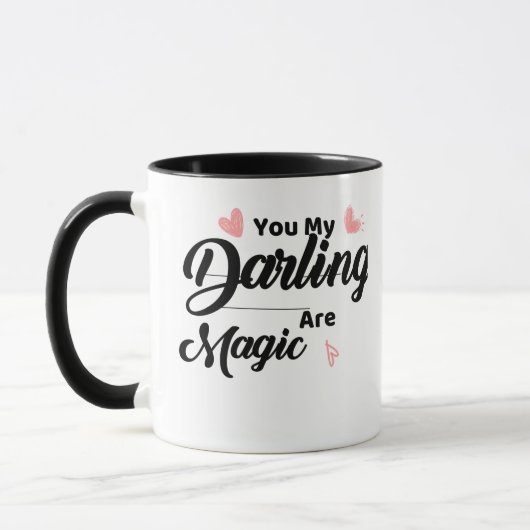 Einfach Minimalistisch, dass du mein Schatz magisc Tasse (Links)