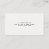 Einfach minimalistisch dunkel Taupe Brown Visitenkarte (Rückseite)