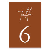 Einfach Minimalistisch Elegante Tischnummer (Vorderseite)