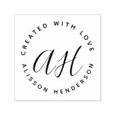 Einfach Minimalistisch erstellt mit Liebe Name Ini Permastempel (Design)