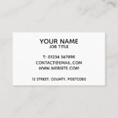 Einfach Minimalistisch-gelb und weiß Visitenkarte (Rückseite)