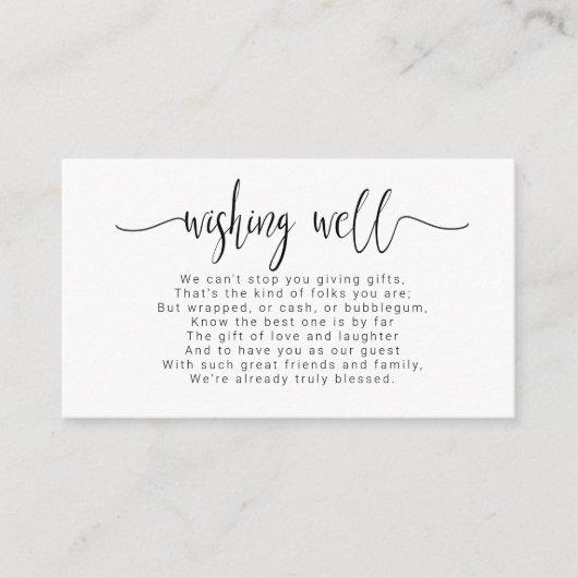 Einfach Minimalistisch, gut Schwarz-ID523 wünschen Begleitkarte (Vorderseite)