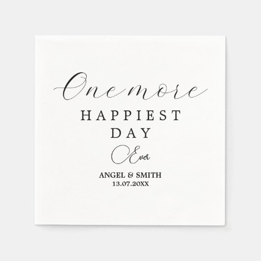 Einfach minimalistisch Hochzeit Napkins Serviette (Vorderseite)