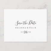 Einfach Minimalistisch horizontal Save the Date Postkarte (Vorderseite)