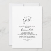 Einfach Minimalistisch ist es eine Kinderdusche Einladung (Vorderseite)