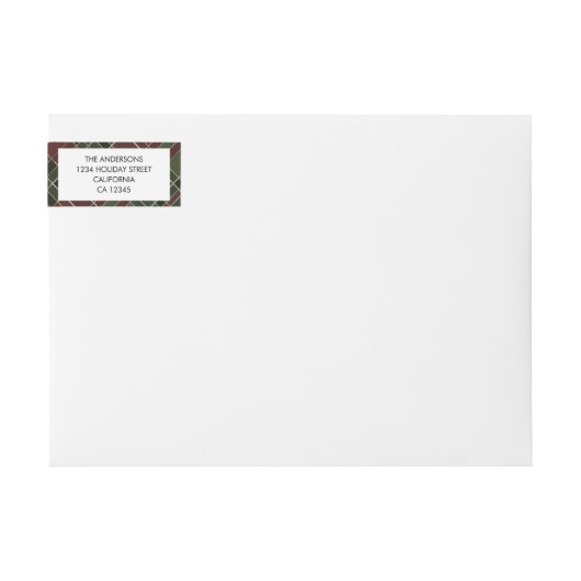 Einfach minimalistisch Kariertes Rot und Grün (Vorderseite)