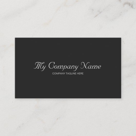 Einfach Minimalistisch, luxuriös, Premium, schwarz Visitenkarte (Vorderseite)