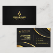 Einfach Minimalistisch, luxuriös, Premium, schwarz Visitenkarte (Vorne/Hinten)