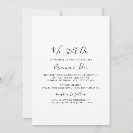 Einfach Minimalistisch machen wir immer noch eine  Einladung (Vorderseite)