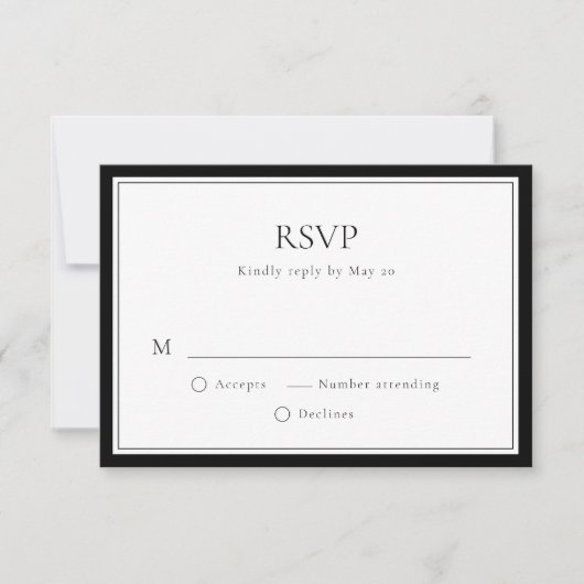 Einfach Minimalistisch mit der UAWG-Antwortkarte RSVP Karte (Vorderseite)