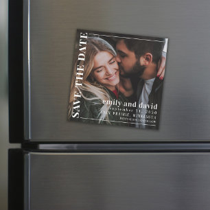 Einfach Minimalistisch modern Save the Date magnet
