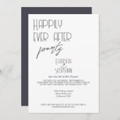 Einfach minimalistisch nach Hochzeitsfeier Einladung (Vorne/Hinten)