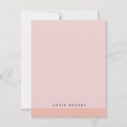 Einfach Minimalistisch Personalisiert Mitteilungskarte (Vorderseite)
