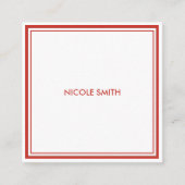 Einfach Minimalistisch Quadratische Visitenkarte (Vorderseite)
