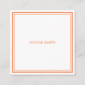 Einfach Minimalistisch Quadratische Visitenkarte (Vorderseite)