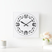 Einfach, minimalistisch quadratische wanduhr (Zuhause)