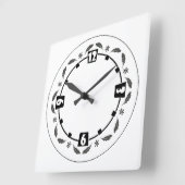 Einfach, minimalistisch quadratische wanduhr (Winkel)