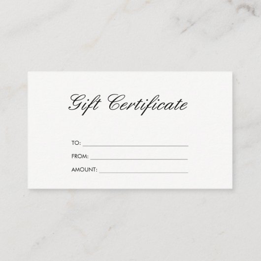 Einfach Minimalistisch Rabattkarte (Rückseite)