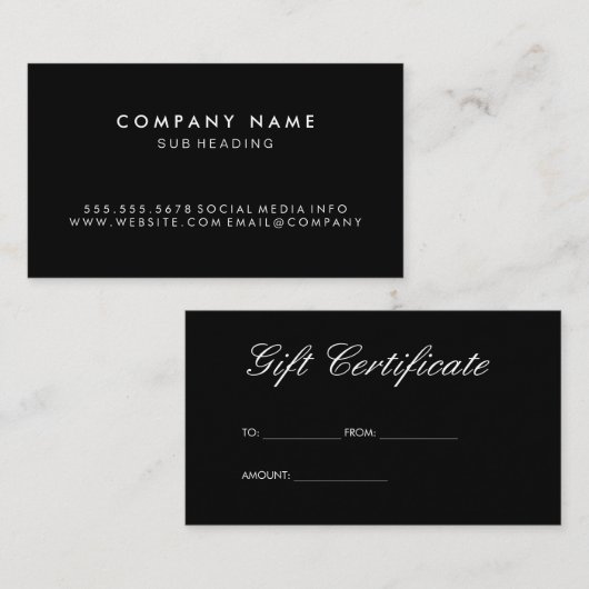 Einfach Minimalistisch Rabattkarte (Vorne/Hinten)