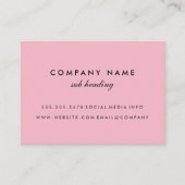 Einfach Minimalistisch rosa Rabattkarte (Vorderseite)