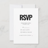 Einfach minimalistisch RSVP karte (Vorderseite)