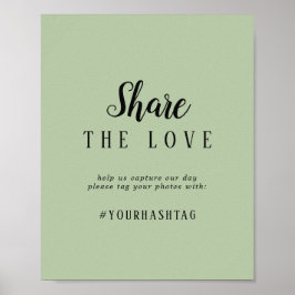 Einfach Minimalistisch|Sage Share Liebe Sign Poster