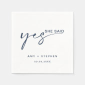 Einfach Minimalistisch, sagte sie Ja-Engagement-Pa Serviette (Vorderseite)