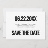 Einfach minimalistisch save the date (Vorderseite)