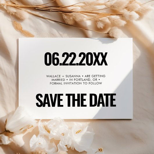 Einfach minimalistisch save the date