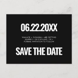 Einfach minimalistisch Save the Date Postkarte