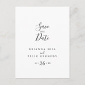 Einfach Minimalistisch Save the Date Postkarte (Vorderseite)